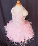 Infant/toddler/baby/children/kids glitz Girl's Feather Pageant Dress 1~4T G047 - 1 - ToddlerPageantDress