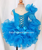 Jennifer Wu One Shoulder Lace Little Baby Cupcake Natural Pageant Dress - ToddlerPageantDress