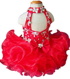 Little Princess Glitz Red Cupcake Pageant Dress For Little Girl - ToddlerPageantDress