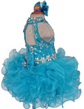 Little Princess/Baby/ Child Glitz Cupcake Pageant Dress with Hair Bow - ToddlerPageantDress