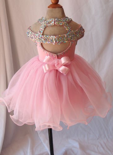 Off the Shoulder Little Girls/Toddler/Baby Miss Baby Doll Pageant Dress - ToddlerPageantDress