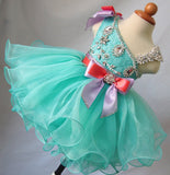 One Shoulder Little Miss/Baby Girl Cupcake Pageant Dress - ToddlerPageantDress