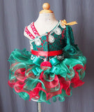 One Sleeve Beaded Bodice Little Girl/Baby Girl Pageant Dress - ToddlerPageantDress