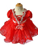 Red Lace Baby doll Child's Pageant Dress For Pageant Mom's Baby - ToddlerPageantDress