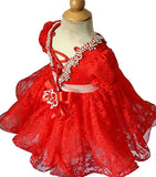 Red Lace Baby doll Child's Pageant Dress For Pageant Mom's Baby - ToddlerPageantDress