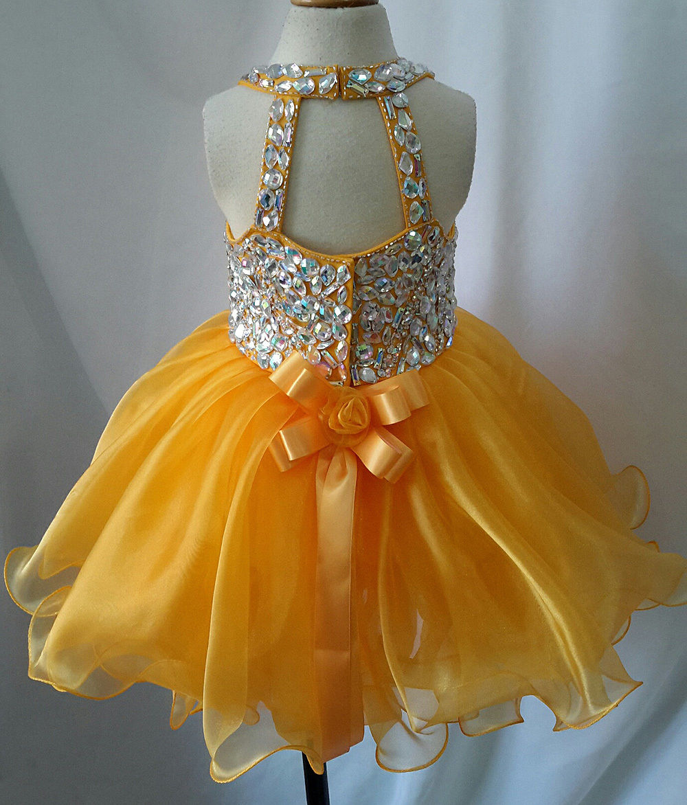 Custom Made Infant/toddler/kids/baby/children Girl's Pageant/prom Dress/clothing 1-4T - ToddlerPageantDress