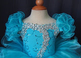 Stunning Beaded Bodice Little Girl/Baby Miss Cupcake Pageant Dress - ToddlerPageantDress