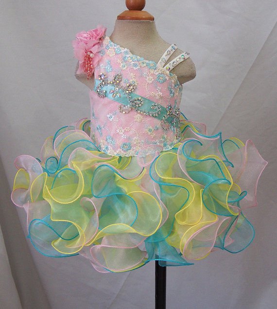 Two Pieces Lace Toddler Cupcake Pageant Dress - ToddlerPageantDress